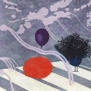 The Bush the Peacock the Balloon