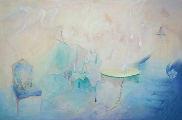 Zehui Xu, Wandering in the fog , 2022, Oil on canvas, cm 200 x 300